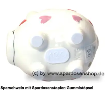 KCG mittelgroßes Sparschwein 3D Design Herzchen-Schwein Keramik E